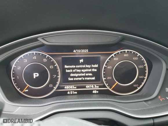 2018 Audi Q5 Premium Plus with VIN WA1BNAFY5J2073944, listed as a Copart auction lot 52778875 with 48,083 mi miles and Salvage Title. Bid and sale history available at carsss.com. Image 9.