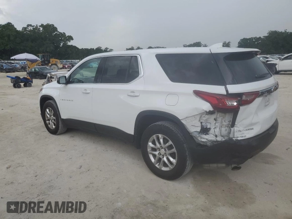 2018 Chevrolet Traverse LS with VIN 1GNERFKW7JJ217709, listed as a Copart auction lot 63332405 with 127,758 mi miles and Salvage title. Bid and sale history available at DreamBid. Image 2.