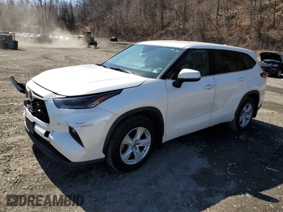 2021 Toyota Highlander L with VIN 5TDBZRBH9MS097756, listed as a Copart auction lot 49307905 with 92,072 mi miles and Salvage title. Bid and sale history available at DreamBid. Image 1.