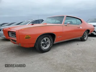 1969 Pontiac GTO z VIN 242379P309028, wystawiony jako Copart lot #75516494 z przebiegiem 597 mil mil oraz Nie do naprawy • Non repairable. Historia ofert i sprzedaży dostępna na DreamBid. Obrazek 1.