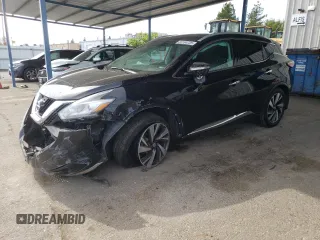 2015 Nissan Murano Platinum z VIN 5N1AZ2MH6FN271478, wystawiony jako Copart lot #55184735 z przebiegiem 127 197 mil mil oraz Szkoda całkowita • Salvage title. Historia ofert i sprzedaży dostępna na DreamBid. Obrazek 1.