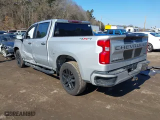2021 Chevrolet Silverado 1500 Custom with VIN 1GCPYBEK6MZ297547, listed as a IAAI auction lot 41651824 with 107,804 mi miles. Bid and sale history available at carsss.com. Image 3.