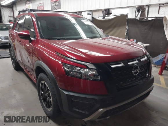 2023 Nissan Pathfinder Rock Creek with VIN 5N1DR3BD7PC276625, listed as a IAAI auction lot 42226402 with 11,872 mi miles and . Bid and sale history available at DreamBid. Image 1.