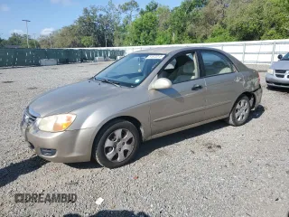 2007 Kia Spectra EX with VIN KNAFE121375478544, listed as a Copart auction lot 51572015 with 200,203 mi miles and Salvage Title. Bid and sale history available at carsss.com. Image 1.