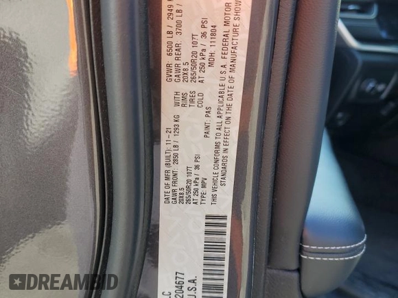 2021 Jeep Grand Cherokee Altitude with VIN 1C4RJKAGXM8204677, listed as a Copart auction lot 50622805 with 28,112 mi miles and Salvage title. Bid and sale history available at DreamBid. Image 13.