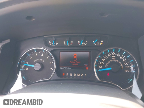 2013 Ford F-150 XL with VIN 1FTFW1ET6DKG21755, listed as a IAAI auction lot 42361049 with 264,756 mi miles and . Bid and sale history available at DreamBid. Image 7.