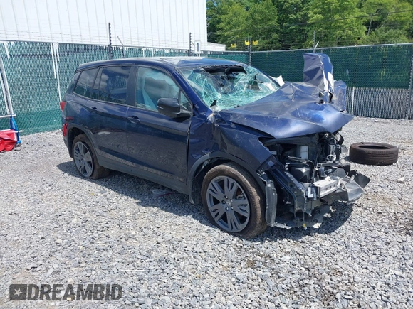 2021 Honda Passport EX-L with VIN 5FNYF8H51MB020250, listed as a IAAI auction lot 40009629 with 54,239 mi miles and . Bid and sale history available at DreamBid. Image 1.