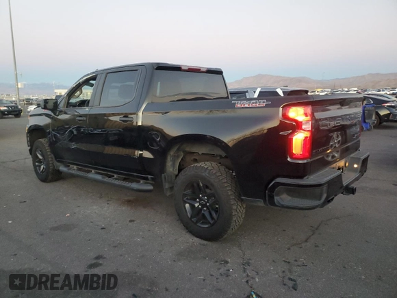 2021 Chevrolet Silverado 1500 Custom Trail Boss with VIN 3GCPYCEF6MG104130, listed as a Copart auction lot 82775624 with 62,408 mi miles and Salvage Title. Bid and sale history available at DreamBid. Image 2.