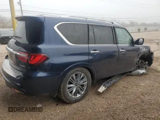 2024 Infiniti QX80 LUXE with VIN JN8AZ2AE0R9329875, listed as a Copart auction lot 46489615 with 28,834 mi miles and Non Repairable. Bid and sale history available at carsss.com. Image 3.