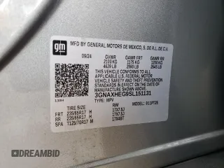 2025 Chevrolet Equinox FWD LT with VIN 3GNAXHEG9SL151131, listed as a Copart auction lot 44346905 with 5,720 mi miles and Clean Title. Bid and sale history available at DreamBid. Image 12.