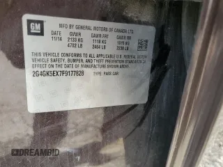2015 Buick Regal с VIN 2G4GK5EX7F9177828, выставлен на аукционе Copart как лот 57015845 с пробегом 116 886 миль миль и Чистый • Clean title. История ставок и продаж доступна на DreamBid. Изображение 12.