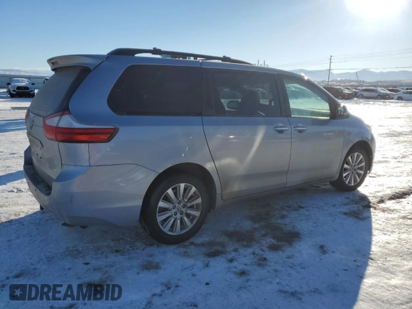 2017 Toyota Sienna XLE with VIN 5TDDZ3DC7HS153013, listed as a Copart auction lot 41402205 with 89,466 mi miles and Salvage title. Bid and sale history available at DreamBid. Image 3.