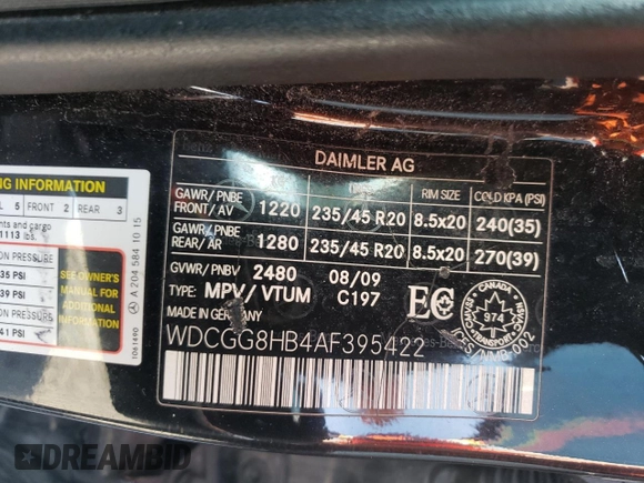 2010 Mercedes-Benz GLK 350 with VIN WDCGG8HB4AF395422, listed as a Copart auction lot 53845625 with 296,185 mi miles and Clean Title. Bid and sale history available at carsss.com. Image 13.