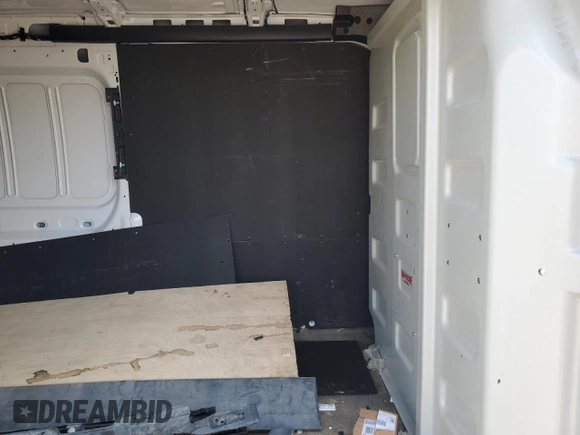 2023 Ford Transit Cargo with VIN 1FTBR1C86PKA45707, listed as a Copart auction lot 55052145 with 15,132 mi miles and Salvage title. Bid and sale history available at DreamBid. Image 10.