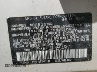 2020 Subaru Forester Premium z VIN JF2SKAJC6LH554961, wystawiony jako Copart lot #61770095 z przebiegiem 82 637 mil mil oraz Szkoda całkowita • Salvage title. Historia ofert i sprzedaży dostępna na DreamBid. Obrazek 13.