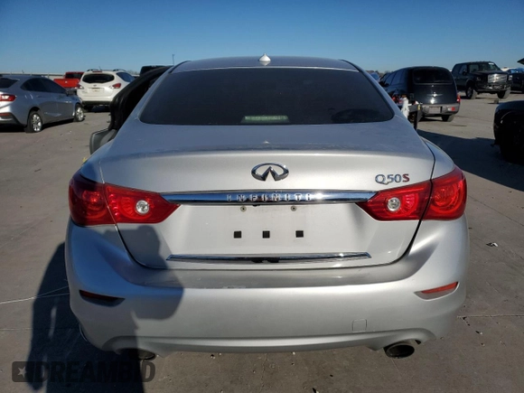 2014 Infiniti Q50 Sport with VIN JN1BV7AP0EM689376, listed as a Copart auction lot 42534115 with 112,187 mi miles and Salvage Title. Bid and sale history available at DreamBid. Image 6.