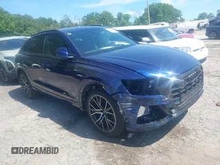 2021 Audi Q8 Premium Plus with VIN WA1EVAF12MD032292, listed as a IAAI auction lot 42175561 with 40,250 mi miles and . Bid and sale history available at DreamBid. Image 1.