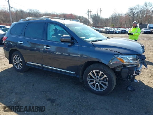 2014 Nissan Pathfinder SL z VIN 5N1AR2MM2EC701997, wystawiony jako IAAI lot #41984553 z przebiegiem 115 270 mil mil oraz . Historia ofert i sprzedaży dostępna na DreamBid. Obrazek 1.