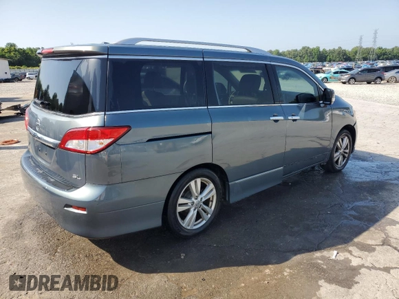 2011 Nissan Quest SL z VIN JN8AE2KP6B9009056, wystawiony jako Copart lot #62034635 z przebiegiem 132 065 mil mil oraz Czysty tytuł • Clean title. Historia ofert i sprzedaży dostępna na DreamBid. Obrazek 3.