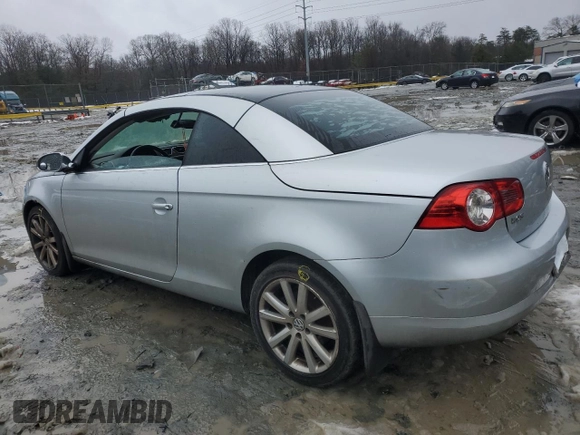 2007 Volkswagen Eos 3.2L with VIN WVWFB71FX7V037070, listed as a Copart auction lot 44582665 with Not Provided miles and Salvage Title. Bid and sale history available at DreamBid. Image 2.