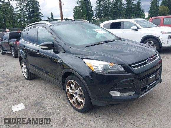 2013 Ford Escape Titanium with VIN 1FMCU9J98DUB02238, listed as a IAAI auction lot 42609782 with 168,574 mi miles and . Bid and sale history available at DreamBid. Image 1.