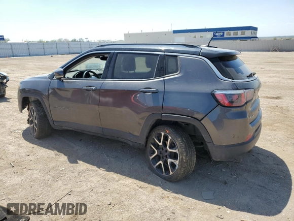 2018 Jeep Compass Limited with VIN 3C4NJDCB9JT261879, listed as a Copart auction lot 56523365 with 172,382 mi miles and Salvage title. Bid and sale history available at DreamBid. Image 2.