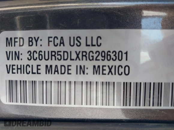 2024 Ram 2500 Big Horn z VIN 3C6UR5DLXRG296301, wystawiony jako IAAI lot #42496302 z przebiegiem 47 626 mil mil oraz . Historia ofert i sprzedaży dostępna na DreamBid. Obrazek 9.