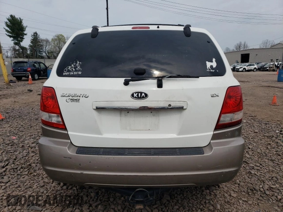 2006 Kia Sorento LX with VIN KNDJD733665597996, listed as a Copart auction lot 75821774 with 233,391 mi miles and Salvage title. Bid and sale history available at DreamBid. Image 6.