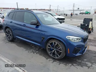 2021 BMW X3 M z VIN 5YMTS0C00M9F07799, wystawiony jako IAAI lot #42493388 z przebiegiem 33 164 mil mil oraz . Historia ofert i sprzedaży dostępna na DreamBid. Obrazek 1.