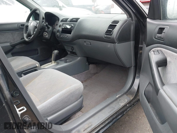 2001 Honda Civic LX with VIN JHMES16571S010117, listed as a IAAI auction lot 42207199 with 194,825 mi miles and . Bid and sale history available at DreamBid. Image 5.