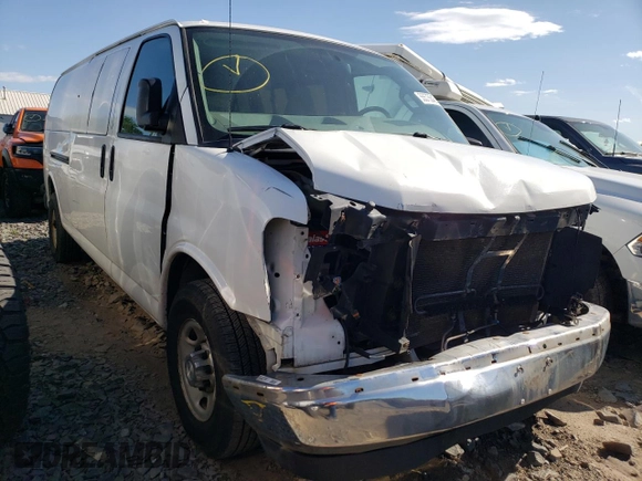2017 Chevrolet Express Passenger LT with VIN 1GAZGPFF8H1124989, listed as a Copart auction lot 55575645 with 208,783 mi miles and Salvage title. Bid and sale history available at DreamBid. Image 4.