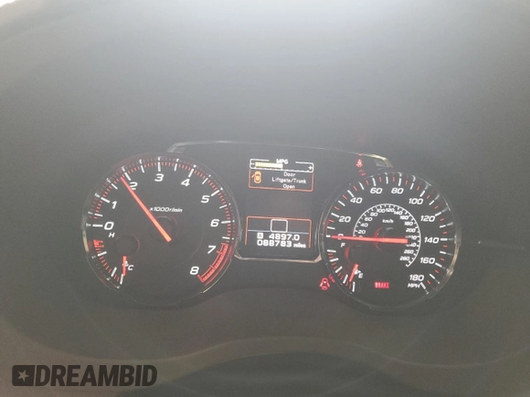 2019 Subaru WRX Premium with VIN JF1VA1C67K9803238, listed as a Copart auction lot 61372685 with 88,783 mi miles and Clean title. Bid and sale history available at DreamBid. Image 10.