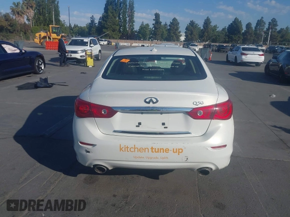 2014 Infiniti Q50 Premium with VIN JN1BV7AP8EM674009, listed as a IAAI auction lot 42598117 with 158,411 mi miles and . Bid and sale history available at DreamBid. Image 17.