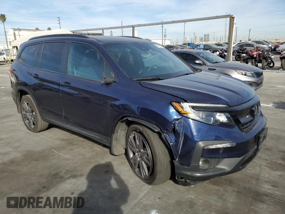 2022 Honda Pilot Sport with VIN 5FNYF6H32NB032847, listed as a Copart auction lot 42511905 with 28,420 mi miles and Salvage Title. Bid and sale history available at carsss.com. Image 4.