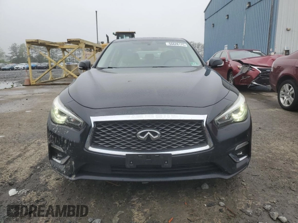 2018 Infiniti Q50 Luxe with VIN JN1EV7AR5JM442833, listed as a Copart auction lot 56628175 with 92,127 mi miles and Salvage title. Bid and sale history available at DreamBid. Image 5.
