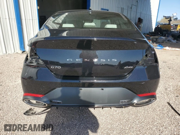 2025 Genesis G70 2.5T with VIN KMTG34SC4SU149867, listed as a Copart auction lot 85691544 with 2,338 mi miles and Clean Title. Bid and sale history available at DreamBid. Image 6.