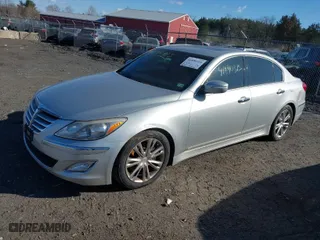 2013 Hyundai Genesis 3.8L with VIN KMHGC4DD0DU235826, listed as a IAAI auction lot 41890315 with 89,959 mi miles. Bid and sale history available at carsss.com. Image 2.