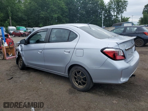 2021 Mitsubishi Mirage ES with VIN ML32FUFJ6MHF00658, listed as a Copart auction lot 61990415 with 58,412 mi miles and Salvage title. Bid and sale history available at DreamBid. Image 2.