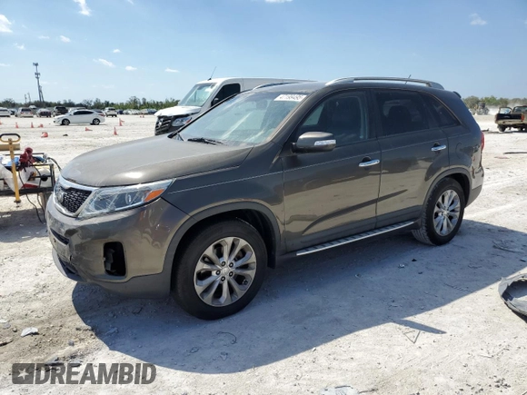 2014 Kia Sorento EX with VIN 5XYKU4A75EG468940, listed as a Copart auction lot 47199495 with 64,099 mi miles and Salvage Title. Bid and sale history available at carsss.com. Image 1.