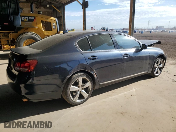 2007 Lexus GS 350 with VIN JTHBE96S870027236, listed as a Copart auction lot 69123714 with 206,250 mi miles and Salvage Title. Bid and sale history available at carsss.com. Image 3.