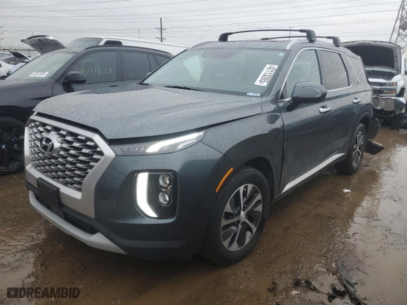 2022 Hyundai Palisade SEL with VIN KM8R2DHE8NU467249, listed as a Copart auction lot 42113265 with 64,421 mi miles and Salvage Title. Bid and sale history available at carsss.com. Image 1.