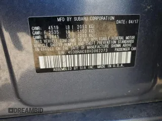 2017 Subaru Legacy Limited with VIN 4S3BNAK68H3062273, listed as a Copart auction lot 55971175 with 84,009 mi miles and Salvage title. Bid and sale history available at DreamBid. Image 13.
