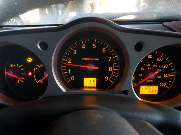 2008 Nissan 350Z Enthusiast with VIN JN1BZ34E68M750984, listed as a Copart auction lot 89256425 with 118,053 mi miles and Salvage Title. Bid and sale history available at carsss.com. Image 9.