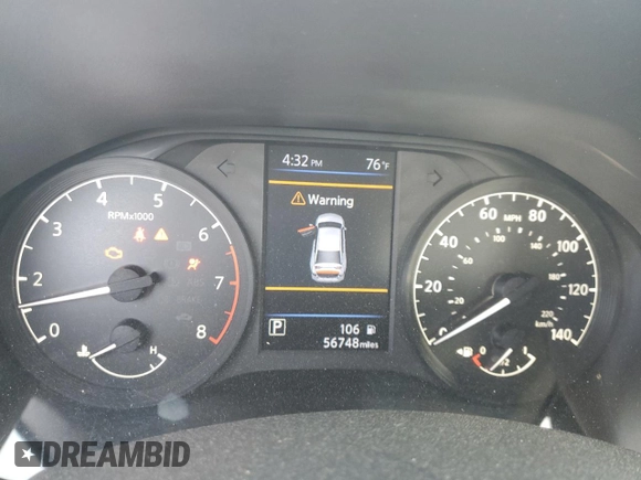 2023 Nissan Altima S with VIN 1N4BL4BV0PN324276, listed as a Copart auction lot 50652915 with 56,748 mi miles and Salvage Title. Bid and sale history available at DreamBid. Image 9.