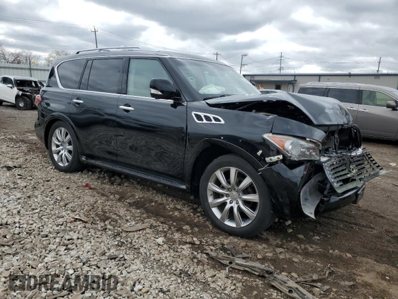 2012 Infiniti QX56 7-passenger z VIN JN8AZ2NE5C9021621, wystawiony jako Copart lot #53484825 z przebiegiem 139 453 mil mil oraz Szkoda całkowita • Salvage title. Historia ofert i sprzedaży dostępna na DreamBid. Obrazek 4.