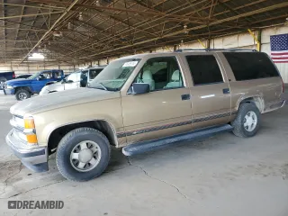 1999 Chevrolet Suburban with VIN 3GNEC16R3XG249107, listed as a Copart auction lot 46469765 with 165,376 mi miles and Clean Title. Bid and sale history available at carsss.com. Image 1.