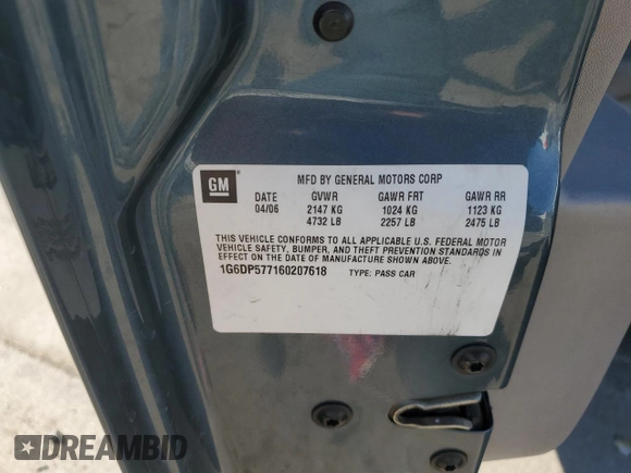 2006 Cadillac CTS with VIN 1G6DP577160207618, listed as a Copart auction lot 75519504 with 388,840 mi miles and Salvage Title. Bid and sale history available at carsss.com. Image 12.