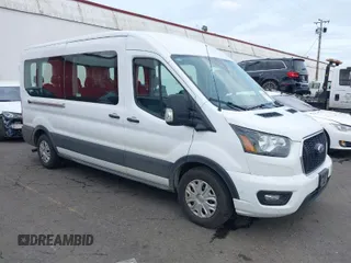 2023 Ford Transit Passenger XL with VIN 1FBAX2C80PKA94008, listed as a IAAI auction lot 42007461 with 35,553 mi miles and . Bid and sale history available at carsss.com. Image 1.