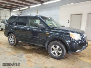 2006 Honda Pilot EX with VIN 2HKYF18496H501527, listed as a Copart auction lot 45457895 with 196,678 mi miles and Salvage Title. Bid and sale history available at carsss.com. Image 4.