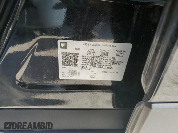 2023 Cadillac XT4 FWD Premium Luxury z VIN 1GYFZCR44PF175022, wystawiony jako Copart lot #49214855 z przebiegiem 50 234 mil mil oraz Nie do naprawy • Non repairable. Historia ofert i sprzedaży dostępna na DreamBid. Obrazek 14.